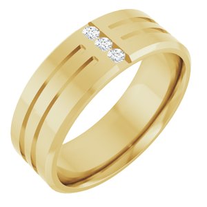 Unique - Hudson - 14K Yellow Gold 1/10 CTW Lab-Grown Diamond Band