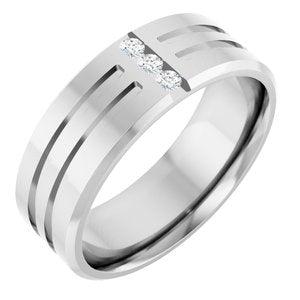 Unique - Hudson - 14K White Gold 1/10 CTW Lab-Grown Diamond Band