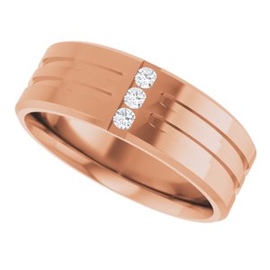 Unique - Hudson - 14K Rose Gold 1/10 CTW Lab-Grown Diamond Band