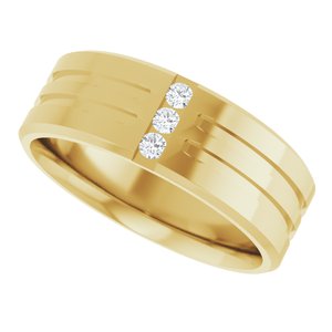 Unique - Hudson - 14K Yellow Gold 1/10 CTW Lab-Grown Diamond Band
