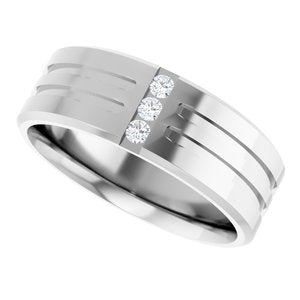 Unique - Hudson - 14K White Gold 1/10 CTW Lab-Grown Diamond Band