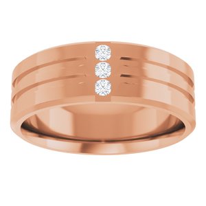 Unique - Hudson - 14K Rose Gold 1/10 CTW Lab-Grown Diamond Band