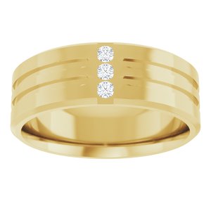 Unique - Hudson - 14K Yellow Gold 1/10 CTW Lab-Grown Diamond Band