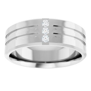 Unique - Hudson - 14K White Gold 1/10 CTW Lab-Grown Diamond Band