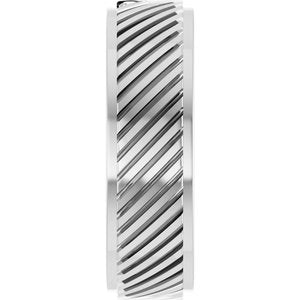 Matte - Ryder - 14K White Gold 0.04 CTW Natural Diamond Band