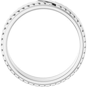 Matte - Ryder - 14K White Gold 0.04 CTW Natural Diamond Band
