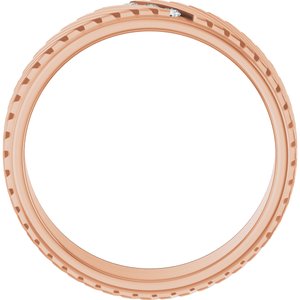 Matte - Ryder - 14K Rose Gold 0.04 CTW Natural Diamond Band