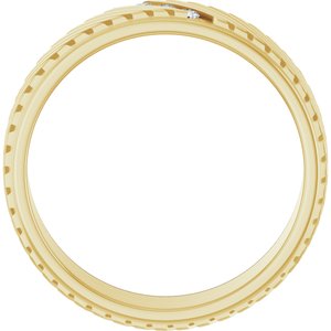Matte - Ryder - 14K Yellow Gold 0.04 CTW Natural Diamond Band