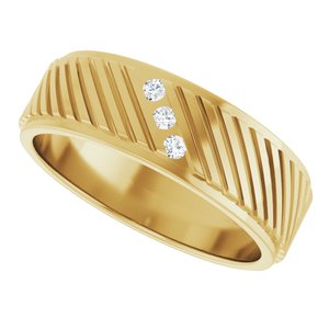 Matte - Ryder - 14K Yellow Gold 0.04 CTW Natural Diamond Band