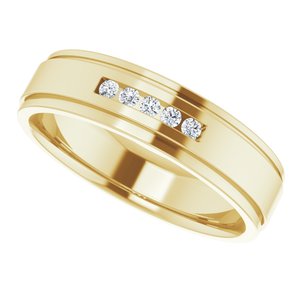 Unique - Michael - 14K Yellow Gold 1/10 CTW Lab-Grown Diamond Band