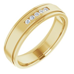 Unique - Michael - 14K Yellow Gold 1/10 CTW Natural Diamond Band