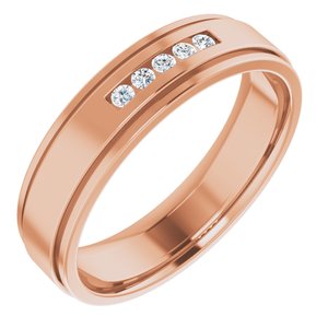 Unique - Michael - 14K Rose Gold 1/10 CTW Lab-Grown Diamond Band