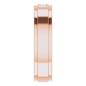 Unique - Michael - 14K Rose Gold 1/10 CTW Natural Diamond Band
