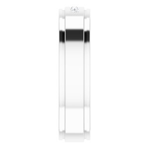 Unique - Michael - 14K White Gold 1/10 CTW Natural Diamond Band