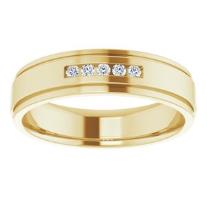 Unique - Michael - 14K Yellow Gold 1/10 CTW Lab-Grown Diamond Band