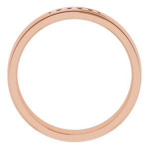 Unique - Michael - 14K Rose Gold 1/10 CTW Natural Diamond Band