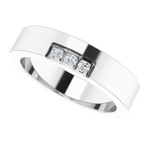 Classic - Callum - 14K White Gold .04 CTW Natural Diamond Band