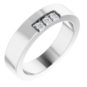 Classic - Callum - 14K White Gold .04 CTW Natural Diamond Band