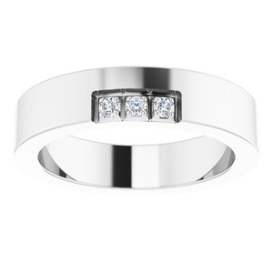 Classic - Callum - 14K White Gold .04 CTW Natural Diamond Band