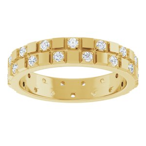 Classic - Ronan - 14K Yellow Gold 3/8 CTW Natural Diamond Band