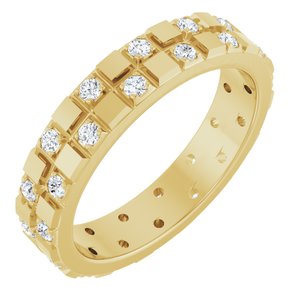 Classic - Ronan - 14K Yellow Gold 3/8 CTW Natural Diamond Band