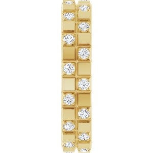 Classic - Ronan - 14K Yellow Gold 3/8 CTW Natural Diamond Band