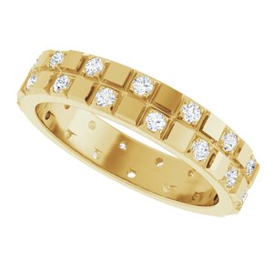 Classic - Ronan - 14K Yellow Gold 3/8 CTW Natural Diamond Band