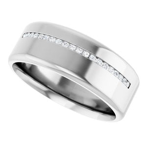 Diamond - Elif - 14K White Gold 0.08 CTW Natural Diamond Band