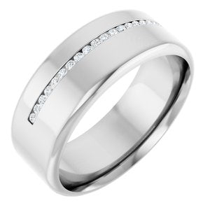 Diamond - Elif - 14K White Gold 0.08 CTW Natural Diamond Band
