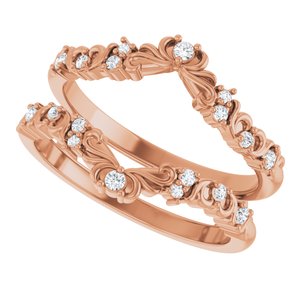 Nature - Manuela - 14K Rose Gold 1/6 CTW Natural Diamond Ring Guard