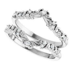 Nature - Manuela - 14K White Gold 1/6 CTW Natural Diamond Ring Guard