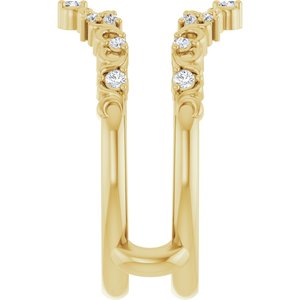 Nature - Manuela - 14K Yellow Gold 1/6 CTW Natural Diamond Ring Guard