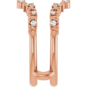 Nature - Manuela - 14K Rose Gold 1/6 CTW Natural Diamond Ring Guard
