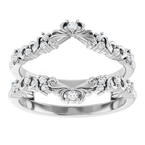Nature - Manuela - Platinum 1/6 CTW Natural Diamond Ring Guard