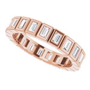 Bezel - Ailany - 14K Rose Gold 9/10 CTW Lab-Grown Diamond Eternity Band Size 7