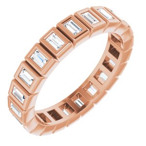 Bezel - Ailany - 14K Rose Gold 9/10 CTW Lab-Grown Diamond Eternity Band Size 7