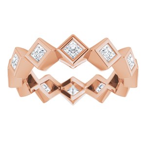 Bezel - Ailany - 14K Rose Gold 1/2 CTW Natural Diamond Eternity Band Size 4.5