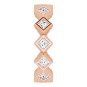 Bezel - Ailany - 14K Rose Gold 1/2 CTW Natural Diamond Eternity Band Size 4.5
