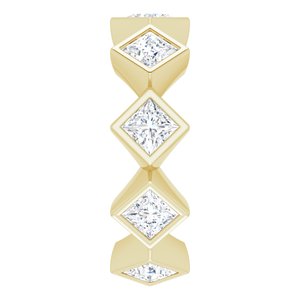 Bezel - Ailany - 14K Yellow Gold 2 1/2 CTW Natural Diamond Eternity Band Size 7.5