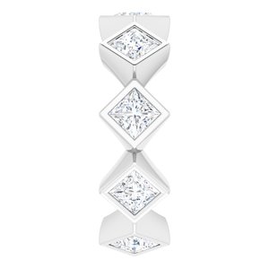 Bezel - Ailany - 14K White Gold 2 1/2 CTW Natural Diamond Eternity Band Size 7.5