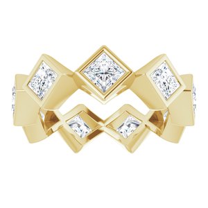 Bezel - Ailany - 14K Yellow Gold 2 1/2 CTW Natural Diamond Eternity Band Size 7.5