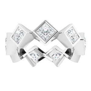 Bezel - Ailany - 14K White Gold 2 1/2 CTW Natural Diamond Eternity Band Size 7.5