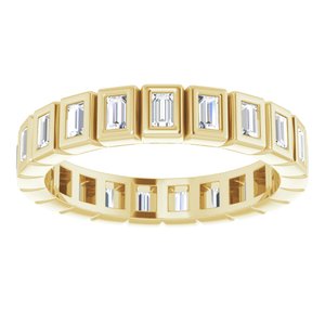 Bezel - Ailany - 14K Yellow Gold 9/10 CTW Lab-Grown Diamond Eternity Band Size 7.5