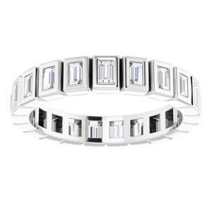 Bezel - Ailany - 14K White Gold 9/10 CTW Lab-Grown Diamond Eternity Band Size 7.5