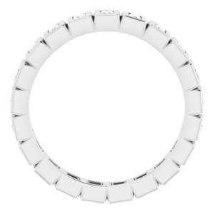 Bezel - Ailany - 14K White Gold 9/10 CTW Lab-Grown Diamond Eternity Band Size 7.5