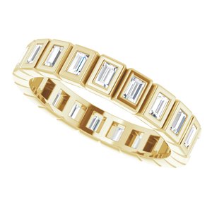 Bezel - Ailany - 14K Yellow Gold 9/10 CTW Lab-Grown Diamond Eternity Band Size 7.5