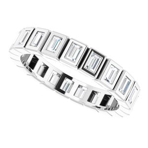 Bezel - Ailany - 14K White Gold 9/10 CTW Lab-Grown Diamond Eternity Band Size 7.5