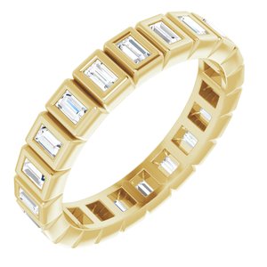 Bezel - Ailany - 14K Yellow Gold 9/10 CTW Lab-Grown Diamond Eternity Band Size 7.5