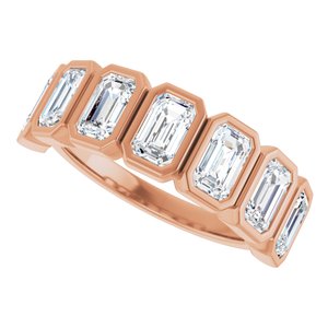 Bezel - Zella - 14K Rose Gold 2 1/6 CTW Lab-Grown Diamond Anniversary Band
