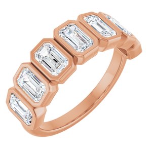 Bezel - Zella - 14K Rose Gold 2 1/6 CTW Lab-Grown Diamond Anniversary Band